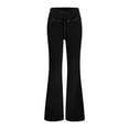 thumbnail image 1 of Prolriy Jeans for Women High Waisted Slimming Pockets Denim Fitness Flared Pants for Women's Elastic Tight Fitting Sports Yoga Outerwear Casual Pants for Women Black L, 1 of 4