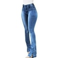 thumbnail image 1 of Prolriy Jeans for Women Ripped Bell Bottom Jeans for Women Classic High Waisted Flared Jean Pants for Women Blue XL, 1 of 8