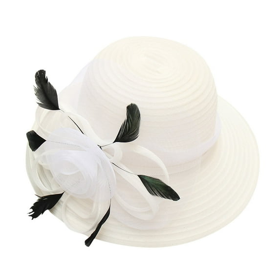 Prolriy Kenntucky Derby Hats for Women, Women's Church Daily Cap Fascinator Bridal Tea Party Wedding Hat Fascinators Hats for Women White