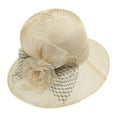 thumbnail image 1 of Prolriy Kenntucky Derby Hats for Women, Womens Holiday Hat Sun Hats for Women Summer Sun Beach Visor Hat Fascinators Hats for Women Beige, 1 of 3