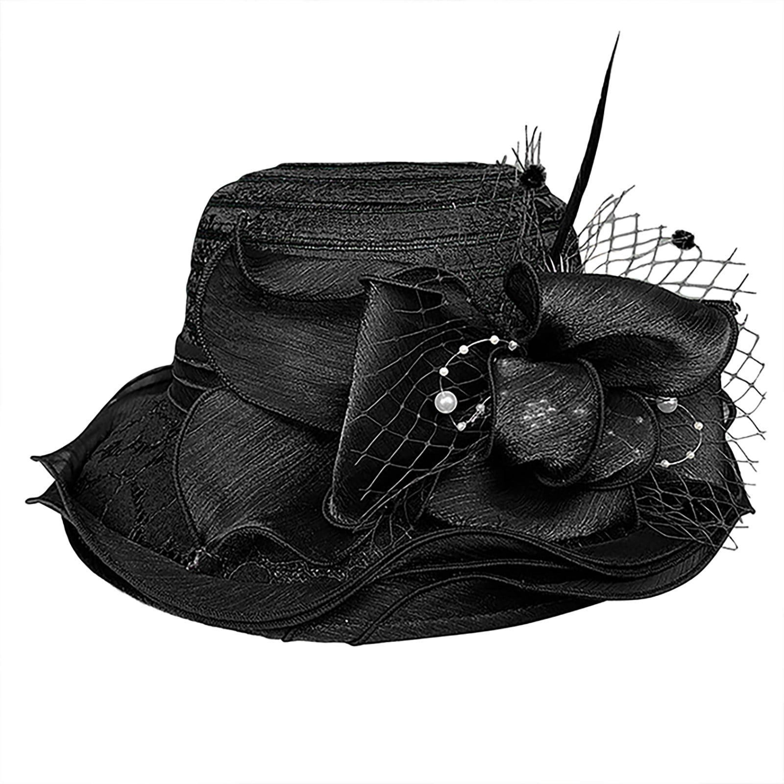 Prolriy Derby-Inspired, Spring Fascinator Hats for Women Church Dress Hat for Women Black Fascinators Bridal Tea Wedding Hat Wide Brim Tea Party Hats for Women Black A - Walmart.com Prolriy Derby-Inspired, Spring Fascinator Hats for Women Church Dress Hat for Women Black Fascinators Bridal Tea Wedding Hat Wide Brim Tea Party Hats for Women Black A - Walmart.com