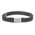 thumbnail image 1 of Prolriy Kids Belt Kids Toddler Belt Elastic Adjustable Stretch Unisex Belts Silver Square Buckle Belts for Girls Boys Grey, 1 of 1