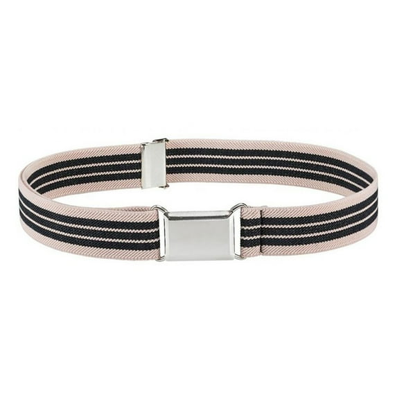 Prolriy Kids Belt Kids Toddler Belt Elastic Adjustable Stretch Unisex Belts Silver Square Buckle Belts for Girls Boys Khaki