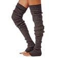 thumbnail image 1 of Prolriy Leg Warmers Knee Over Girls Cotton Socks Thigh Stockings Women Ladies Warm The High Long Socks Leg Warmers for Women Grey One Size, 1 of 5