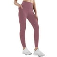thumbnail image 1 of Prolriy Leggings for Women, Women's Solid Color Yoga Leggings with Soft Stretchy Opaque Slim Fit High Waist Pocket Yoga Pants Yoga Pants Women Hot Pink XL, 1 of 4