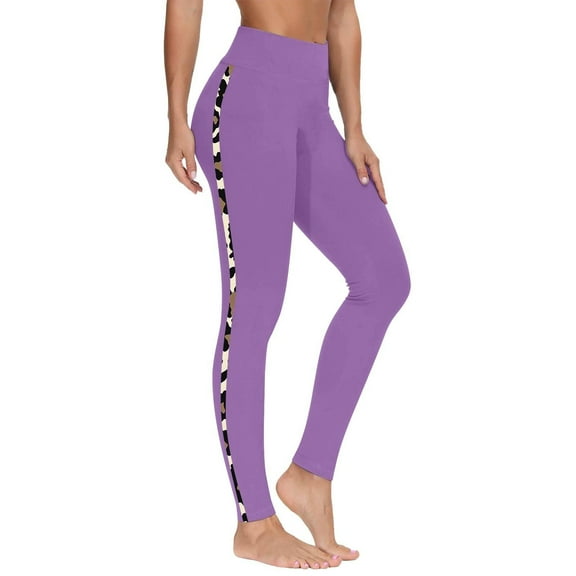 Prolriy Leggings for Women Butt Lifting Booty Tights High Waist Stretchy Pants Yoga Tights Yoga Pants Women Purple L