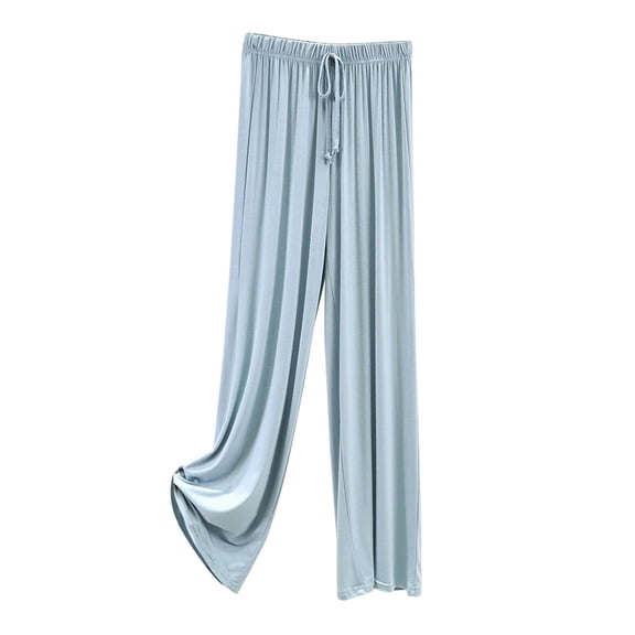 Prolriy Lounge Pants Women, Summer Lightweight Casual Straight Leg Pants for Women New Summer Style High Waisted Lightweight Modal Pajama Pants Women's Pants Light Blue M