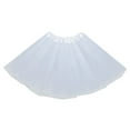 thumbnail image 1 of Prolriy Mardi Gras Outfit for Women, Women's Candy Color Multicolor Skirt Support Half Body Puff Petticoat Colorful Small Short Skirt Tutu for Women Adults Skirts for Women White, 1 of 2