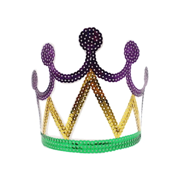 Prolriy Mardi Gras Outfit for Women Masquerade Party Sequins Caveman Headpiece Mardi Headpiece Mardi Gras Accessories Sequin Costumes for Women White