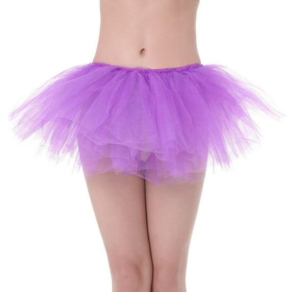 Prolriy Mardi Gras Outfit for Women, Women's Adult Puffy Skirt 5 Layer Cake Tutu Skirt Tutu for Women Adults Skirts for Women Purple