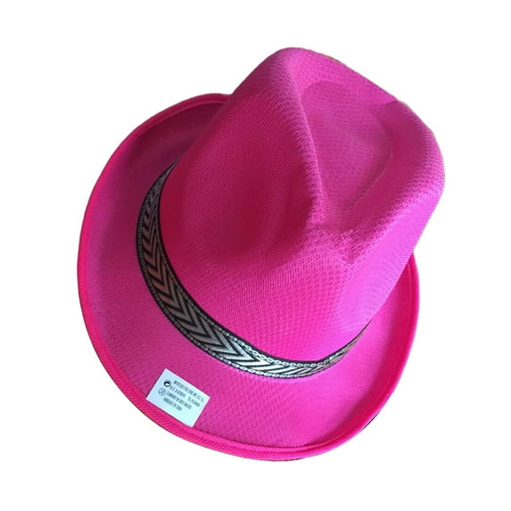 Prolriy Mens Hats Cowboy Hats for Men Spring Summer Autumn Men's and Women's Hats Outdoor Jazz Hats Adult Hats Sun Hats for Men Hot Pink