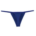 thumbnail image 1 of Prolriy Mens Thong Mens Underpants Open Waist Thong Back Underwear G-String Low Briefs Mens Underwear Dark Blue XXL, 1 of 3