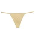 thumbnail image 1 of Prolriy Mens Thong Mens Underpants Open Waist Thong Back Underwear G-String Low Briefs Mens Underwear Khaki XL, 1 of 3