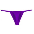 thumbnail image 1 of Prolriy Mens Thong Mens Underpants Open Waist Thong Back Underwear G-String Low Briefs Mens Underwear Purple XXXXL, 1 of 3