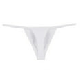 thumbnail image 1 of Prolriy Mens Thong Mens Underpants Open Waist Thong Back Underwear G-String Low Briefs Mens Underwear White XL, 1 of 3