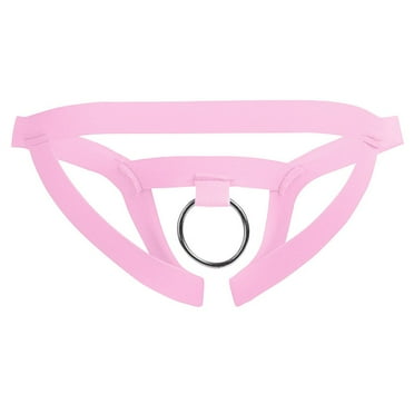 Prolriy Mens Thong Underwear G-String Fashion Sretch Micro Briefs Thong Men's T-Back Mens Underwear Pink One Size