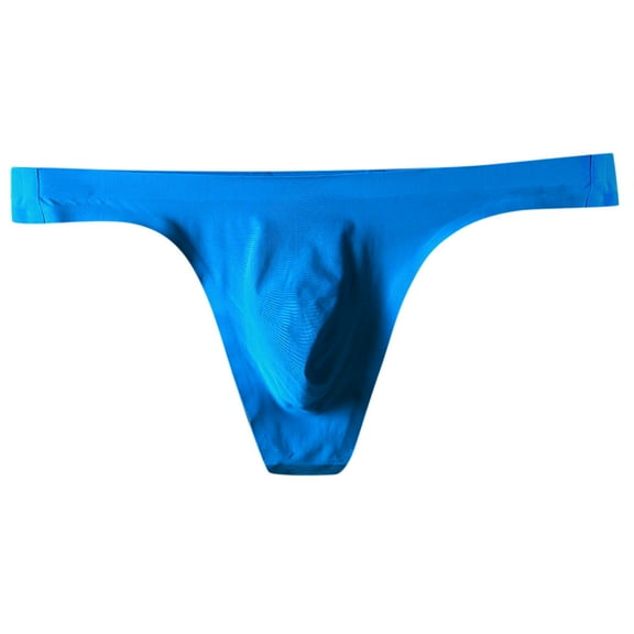 Prolriy Mens Thongs Men Fashion Underpants Solid Briefs Underwear Pants Mens Underwear Sky Blue M