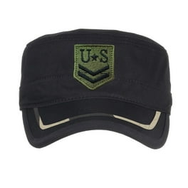 Prolriy Military Cadet Hats for Men Mens Fashion Casual Cotton Flat Top Sunshade Washing Hat Hiking Hat Army Baseball Cap Black One Size Walmart