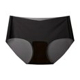 thumbnail image 1 of Prolriy Mulberry Silk Seamless Panties for Women, Women's Underwear Ice Breathable Briefs Womens Underwear Black XL, 1 of 6
