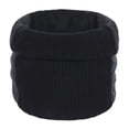 thumbnail image 1 of Prolriy Neck Gaiter Velvet Scarf Outdoor Neck Sleeve Thickened Warm Scarf Knitted Splicing Color Pullover Neck Sleeve High Neck Neck Warmer Scarf for Women Black, 1 of 2