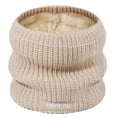 thumbnail image 1 of Prolriy Neck Gaiter Women&Men Winter Slouchy Knit Warm Scarf Knitted Wool Bib Windproof Scarf Neck Warmer Scarf for Women Beige, 1 of 5