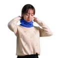 thumbnail image 1 of Prolriy Neck Gaiter Women&Men Winter Slouchy Knit Warm Scarf Knitted Wool Bib Windproof Scarf Neck Warmer Scarf for Women Blue, 1 of 7