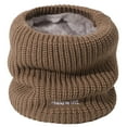 thumbnail image 1 of Prolriy Neck Gaiter Women&Men Winter Slouchy Knit Warm Scarf Knitted Wool Bib Windproof Scarf Neck Warmer Scarf for Women Khaki, 1 of 5