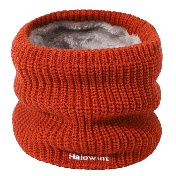 Prolriy Neck Warmer Neck Gaiter Women&Men Winter Knit Warm Scarf Knitted Wool Bib Windproof Scarf for Women Winter A
