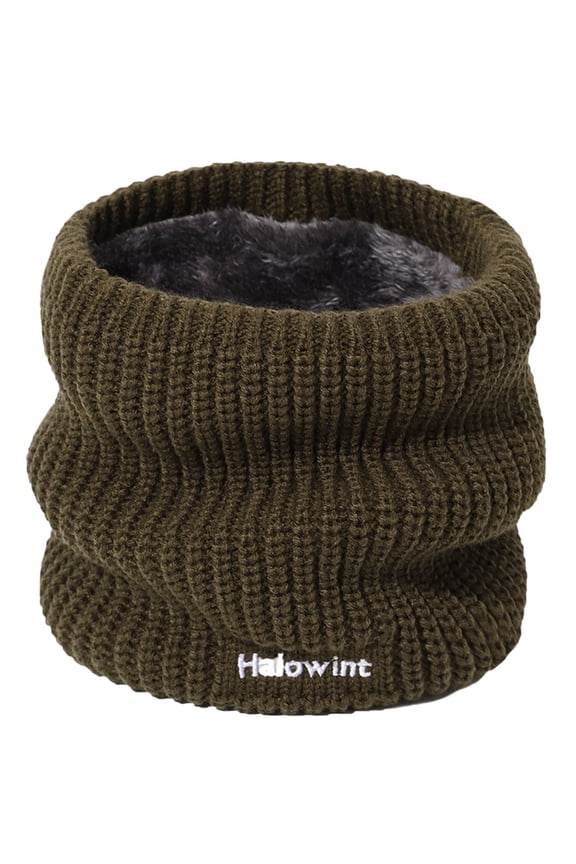 Neck Warmer Neck Gaiter Women&Men Winter Knit Warm Scarf Knitted Wool Bib Windproof Scarf for Women Winter Green