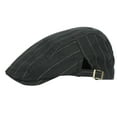 thumbnail image 1 of Prolriy Newsboy Hats for Men Flat Mens Hats Mens Womens Simple Washable Breathable Cap Striped British Retro Forward Hat Cabbie Beret Hats for Men Black, 1 of 4