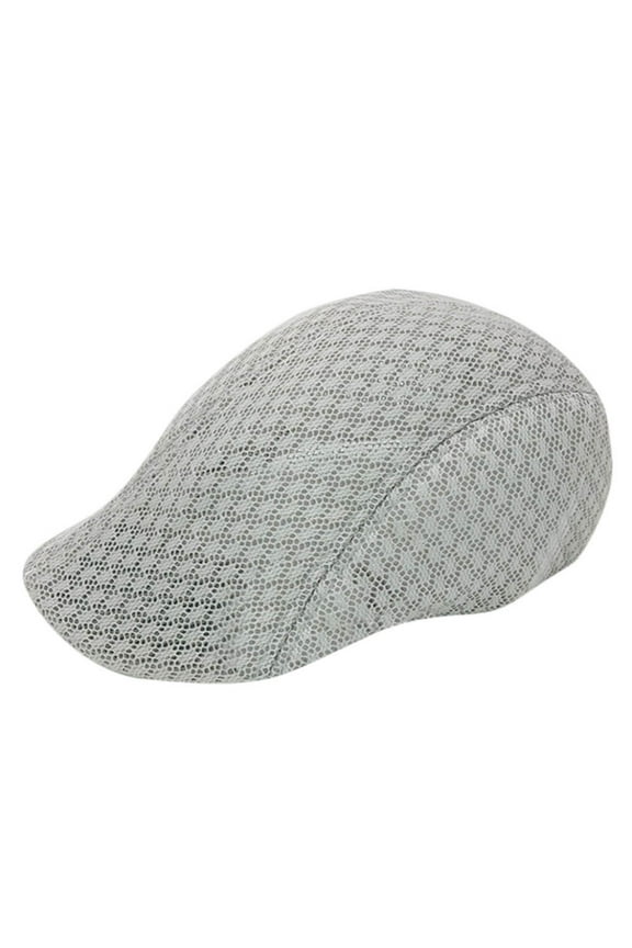 Newsboy Hats for Men Flat Mens Hats Women's Comfortable Autumn and Linen Breathable Men's Cap Mesh Baseball Caps Cabbie Beret Hats for Men Grey