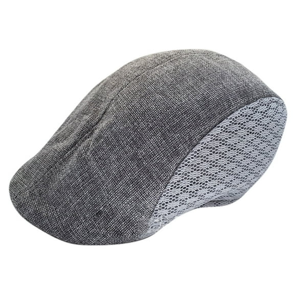 Prolriy Newsboy Hats for Men Flat Mens Hats Men's and Women's Autumn Comfortable Breathable Mesh Cap Cabbie Beret Hats for Men Grey