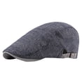 thumbnail image 1 of Prolriy Newsboy Hats for Men Flat Mens Hats Unisex Breathable Mesh Summer Hat Newsboy Beret Cap Cabbie Flat Cap Cabbie Beret Hats for Men Navy, 1 of 7