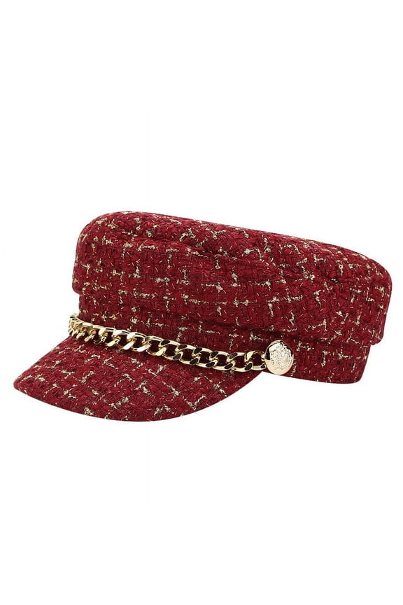 Newsboy Hats for Women Classical Trucker Hat Womens Peaked Cadet Cap Adjustable Cap Baseball Caps Cabbie Beret Hats Red M