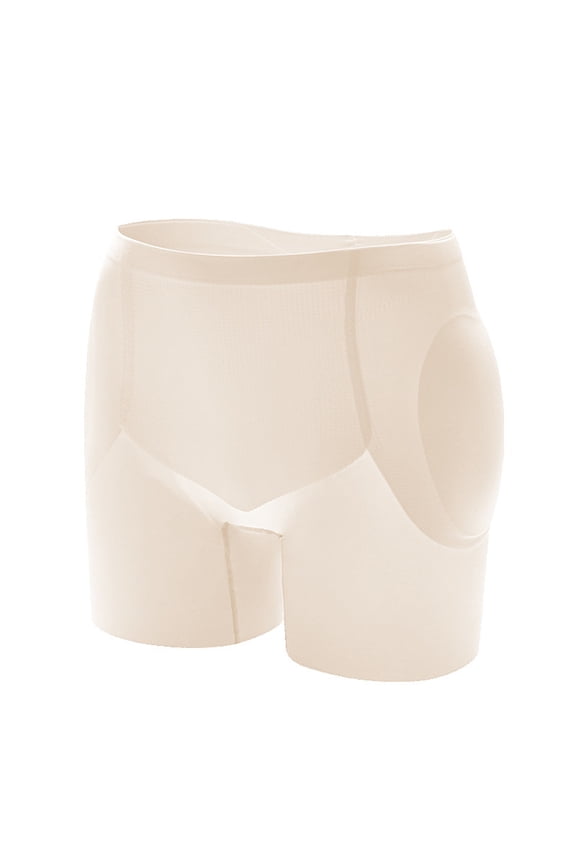 Padded Underwear for Women Ladies' Solid Color Flat Angle Buttock Lifting Artifact Buttock Latex Pad Buttock Shaping Butt Lifting Panties White S