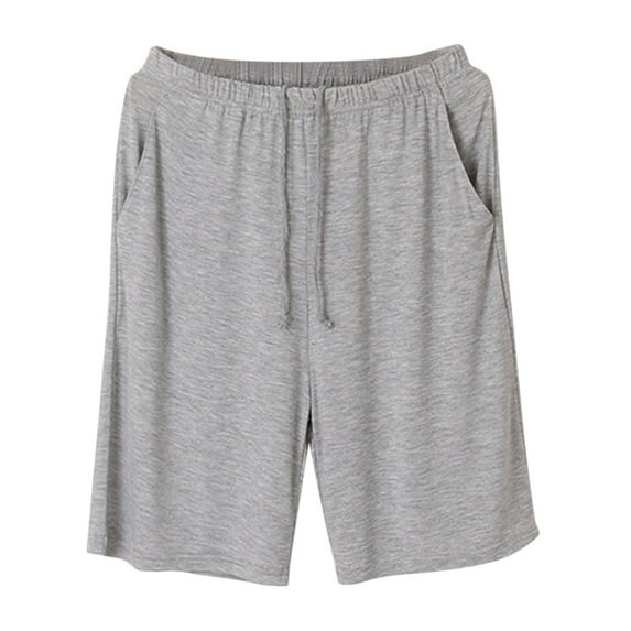 Prolriy Pajama Shorts Women, Women's Summer Sports Solid Color Thin Large Size Pants Loose Can Be Worn Outside Five Pajama Pants Sleep Shorts Women Grey XXXL