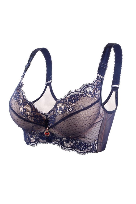 Push Up Bras for Women Size Bra Sports Extra-Elastic Women's Lace Breathable Trim Plus Underoutfit Bras for Women, Womens Bras Blue 42A
