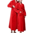 thumbnail image 1 of Prolriy Robes for Women, Women's Double Pocket Flannel Bathrobe Soft and Warm Double Faced Velvet Bathrobe Pajamas and Home Wear BathRobe Womens Robe XL, 1 of 7