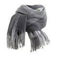 thumbnail image 1 of Prolriy Scarf for Women Fall Winter Scarf Classic Tassel Plaid Scarf Warm Soft Chunky Large Blanket Wrap Shawl Scarves 1 Pack Present Womens Scarf Grey, 1 of 3