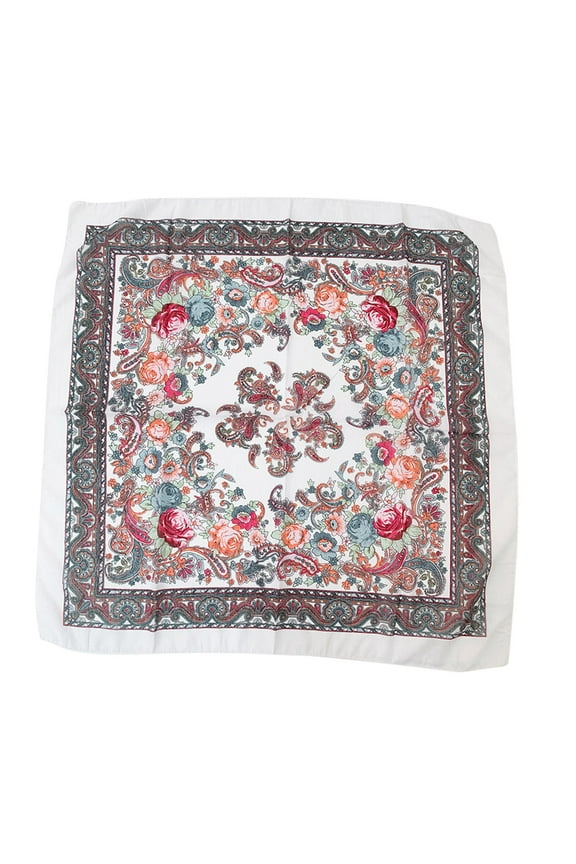 Scarf for Women Scarfs Wrap Scarf for Islam Lady Print Muslim Neck Neckerchief Head Bandanas Women Travel Wrap Cashew Folk-Custom Hair Shawl Scarf Vintage Women Silk Scarves