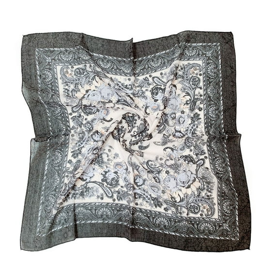 Prolriy Scarf for Women Scarfs Wrap Scarf for Islam Lady Print Muslim Neck Neckerchief Head Bandanas Women Travel Wrap Cashew Folk-Custom Hair Shawl Scarf Vintage Women Silk Scarves