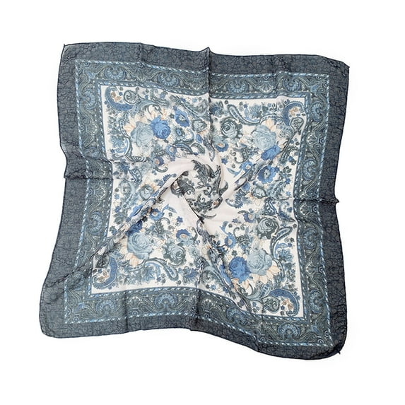 Prolriy Scarf for Women Scarfs Wrap Scarf for Islam Lady Print Muslim Neck Neckerchief Head Bandanas Women Travel Wrap Cashew Folk-Custom Hair Shawl Scarf Vintage Women Silk Scarves