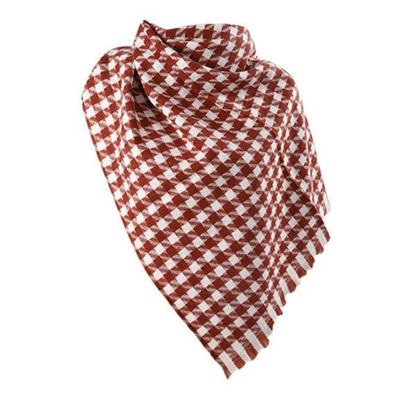 Prolriy Scarf for Women Winter Scarf for Womens Classic Tassel Plaid Scarf Warm Soft Chunky Large Blanket Wrap Shawl Scarves 1 Pack Thermal Scarf Shawl Scarf Red
