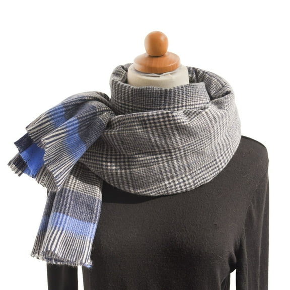 Prolriy Scarf for Women Autumn and Winter Colorful Plaid Shawl Thickening Warm Fringe Scarf Womens Scarf E