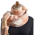 thumbnail image 1 of Prolriy Scarf for Women Autumn and Winter Colorful Plaid Shawl Thickening Warm Fringe Scarf Womens Scarf Pink, 1 of 8