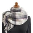 thumbnail image 1 of Prolriy Scarf for Women Autumn and Winter Colorful Plaid Shawl Thickening Warm Fringe Scarf Womens Scarf White, 1 of 8