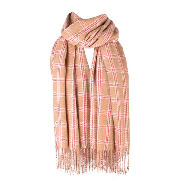 Prolriy Scarf for Women Autumn and Winter Solid Color Shawl Scarf Thickening Warm Fringe Scarf Womens Scarf C
