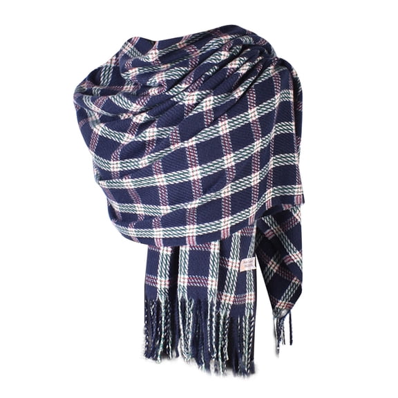 Prolriy Scarf for Women Autumn and Winter Solid Color Shawl Scarf Thickening Warm Fringe Scarf Womens Scarf Navy