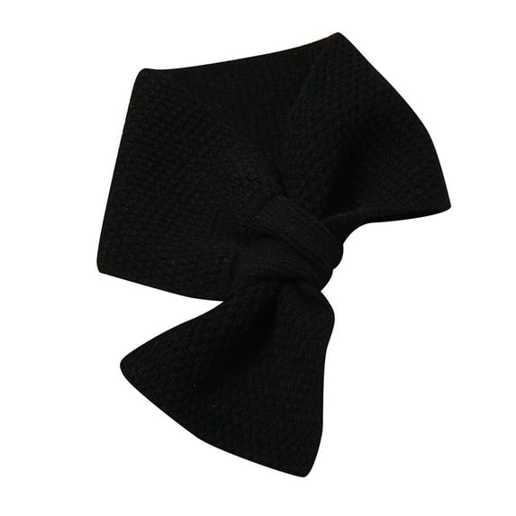 Prolriy Scarf for Women Autumn and Winter Warm Scarf Classic Solid Color Knitted Versatile Scarf Womens Scarf Black