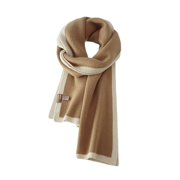 Prolriy Scarf for Women Autumn and Winter Warm Solid Color Matching Simple Fashion Scarf Womens Scarf E